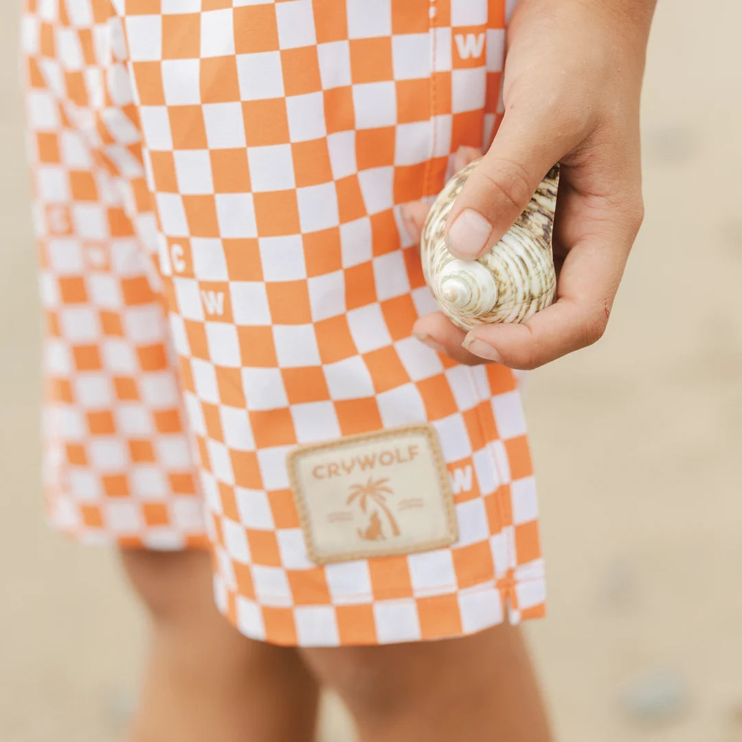 Crywolf Swimwear BOARD SHORT Sunset Check