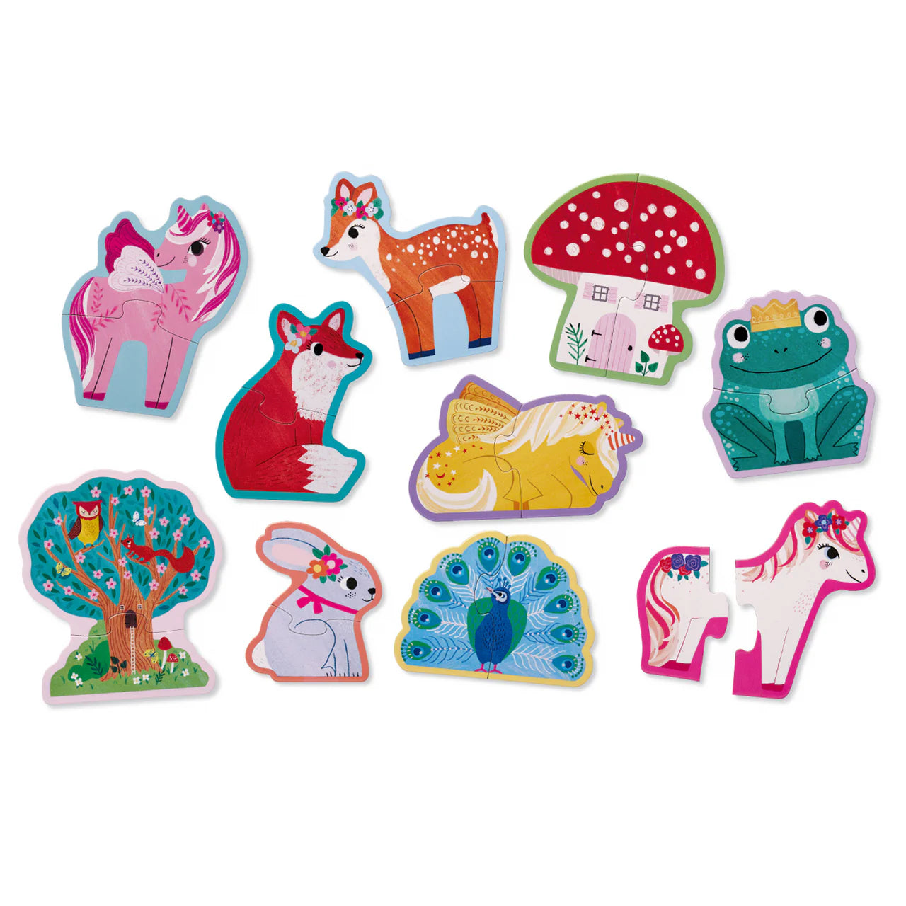 Crocodile Creek Let's Begin 2 Pce Puzzle - Unicorn