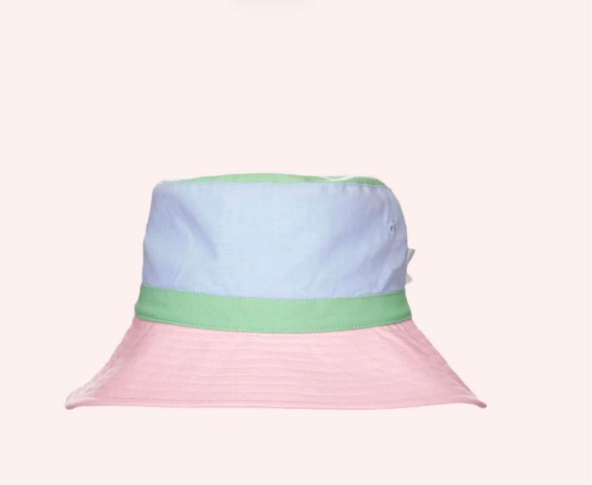 Acorn Kids Sunhats Pink Colour Block Wide Brim Bucket Hat