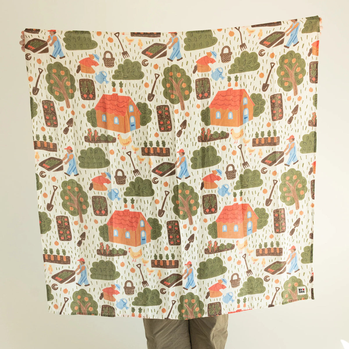 BY GEE Kitchen Garden Organic Swaddle