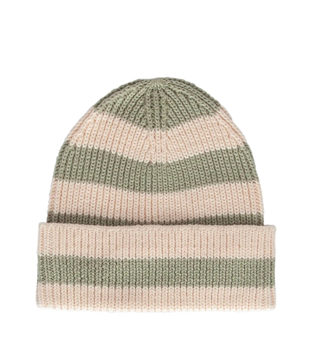 Acorn Kids Beanie Tokyo Merino Beanie Sage Stripe