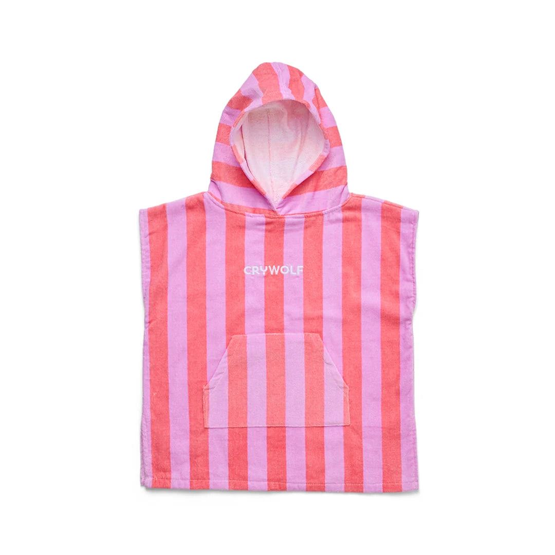 Crywolf Swimwear HOODED TOWEL Flamingo Stripe
