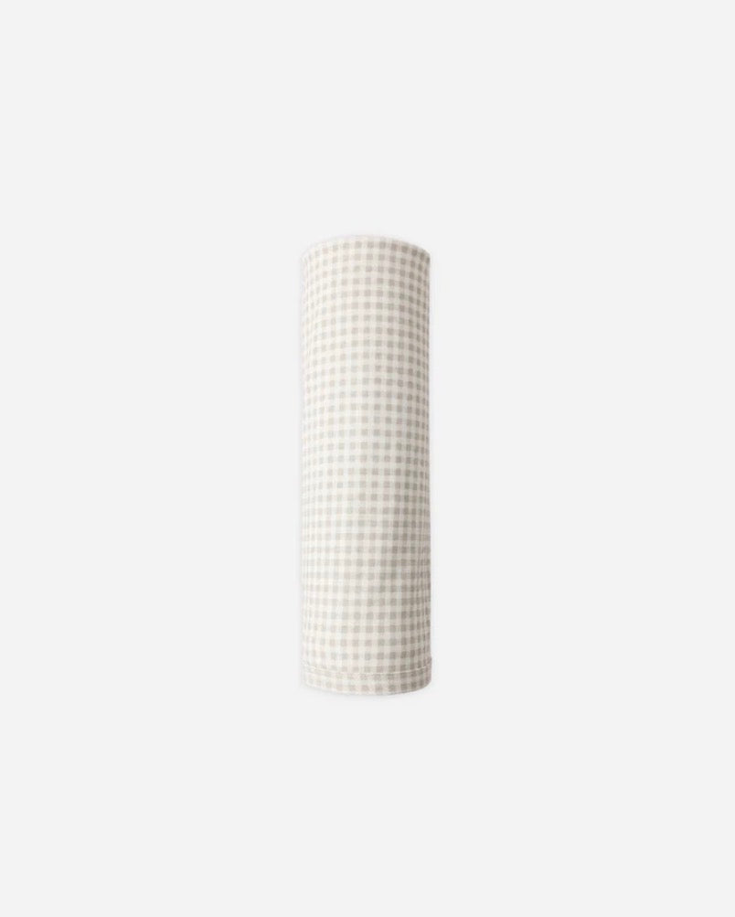 Quincy Mae Swaddle Bamboo Oat Gingham