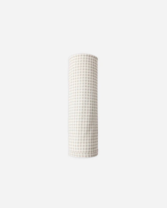Quincy Mae Swaddle Bamboo Oat Gingham