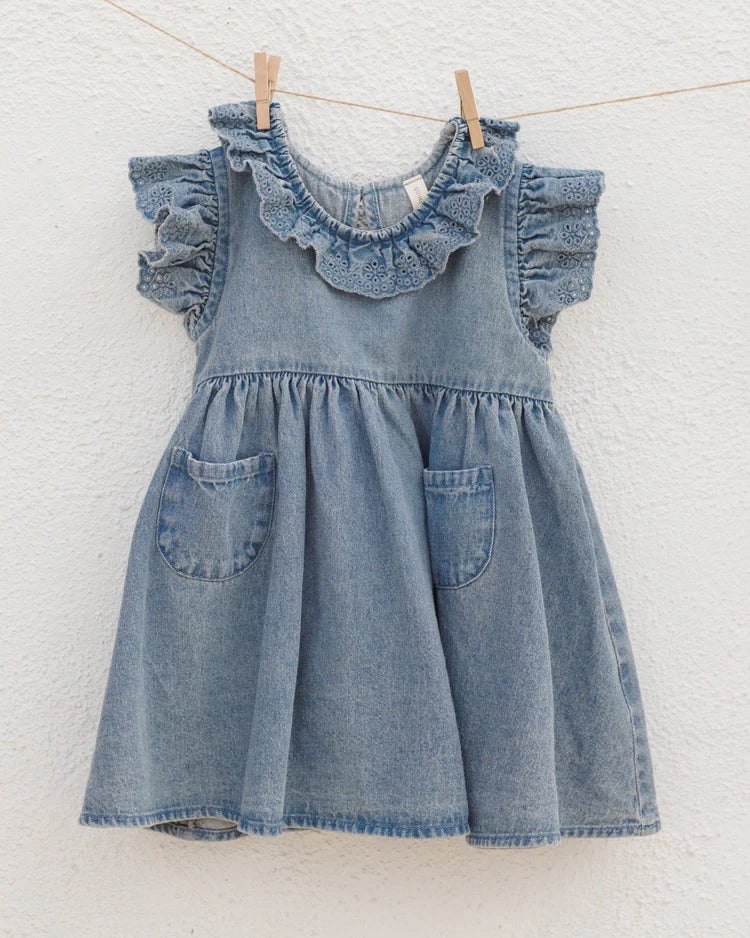Quincy Mae Dress Sophie Light Denim