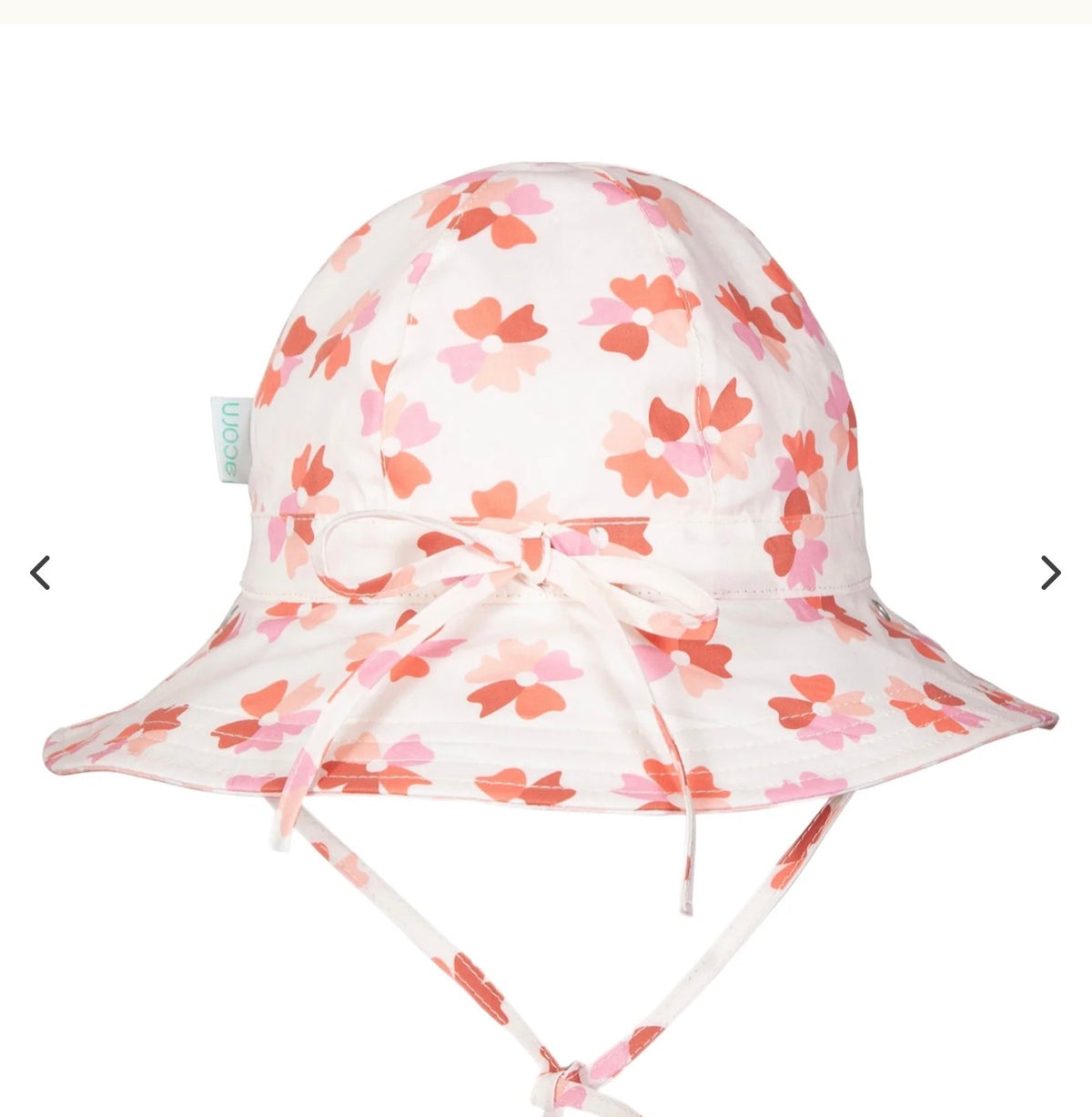 Acorn Kids Sunhats Coral Bloom Reversible Wide Brim Sunhat