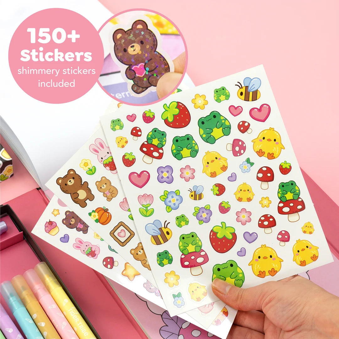 Tiger Tribe - Great Big Colouring Set - Magical Mini Worlds