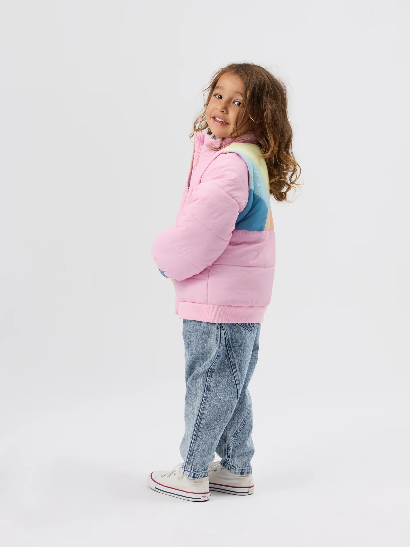 Goldie + Ace Charlie Sunrise Parka Jacket/Vest Pastel