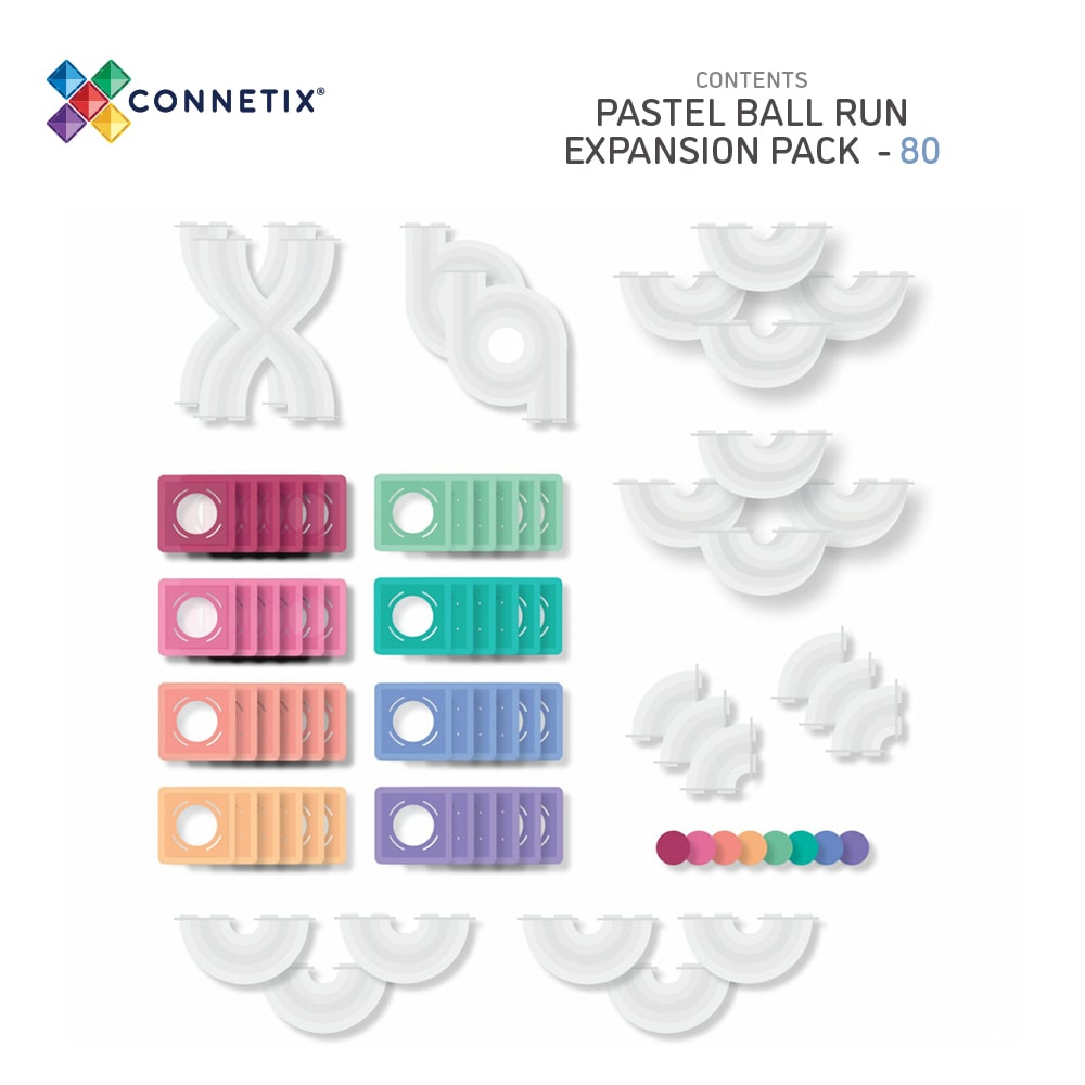 Connetix - Pastel 80 Piece Shape Expansion Pack