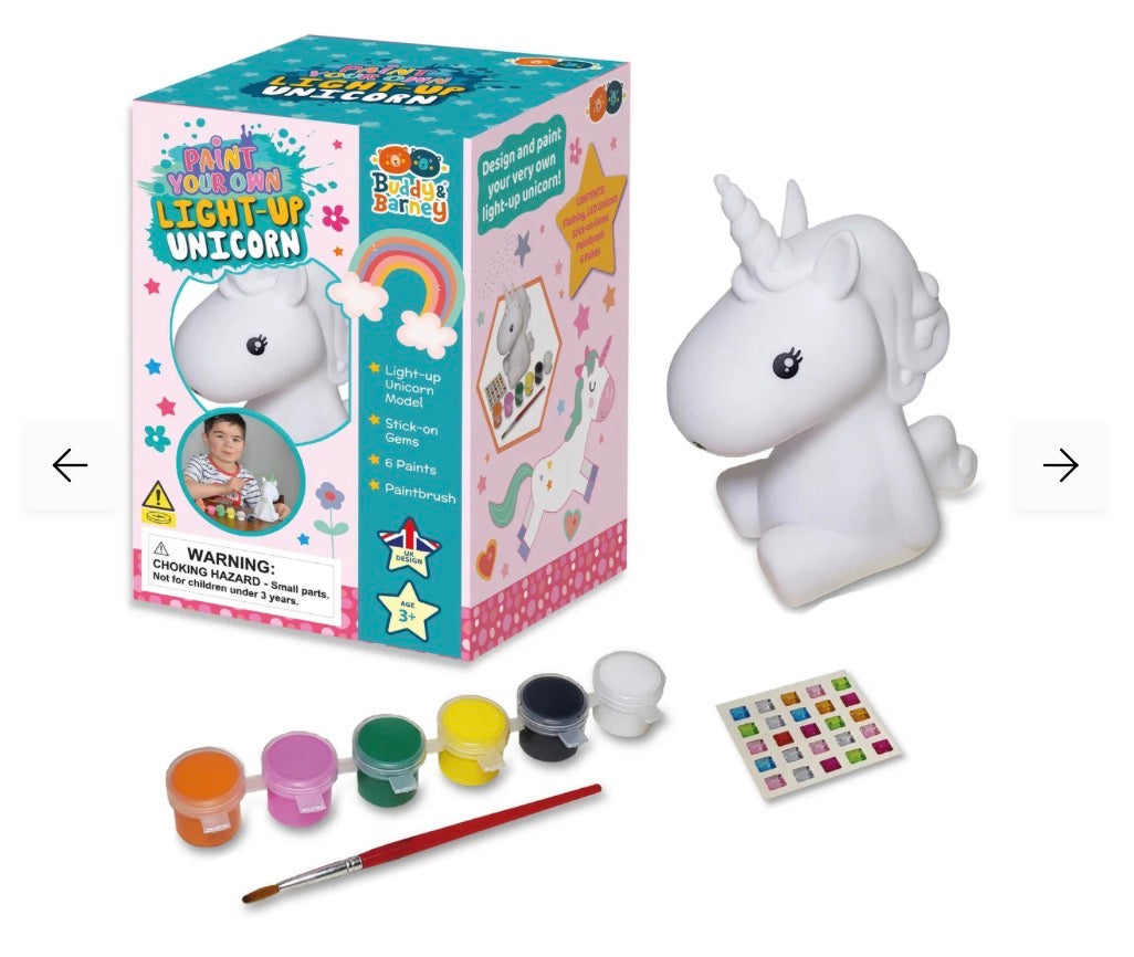 Buddy & Barney - Paint your own light up - Unicorn