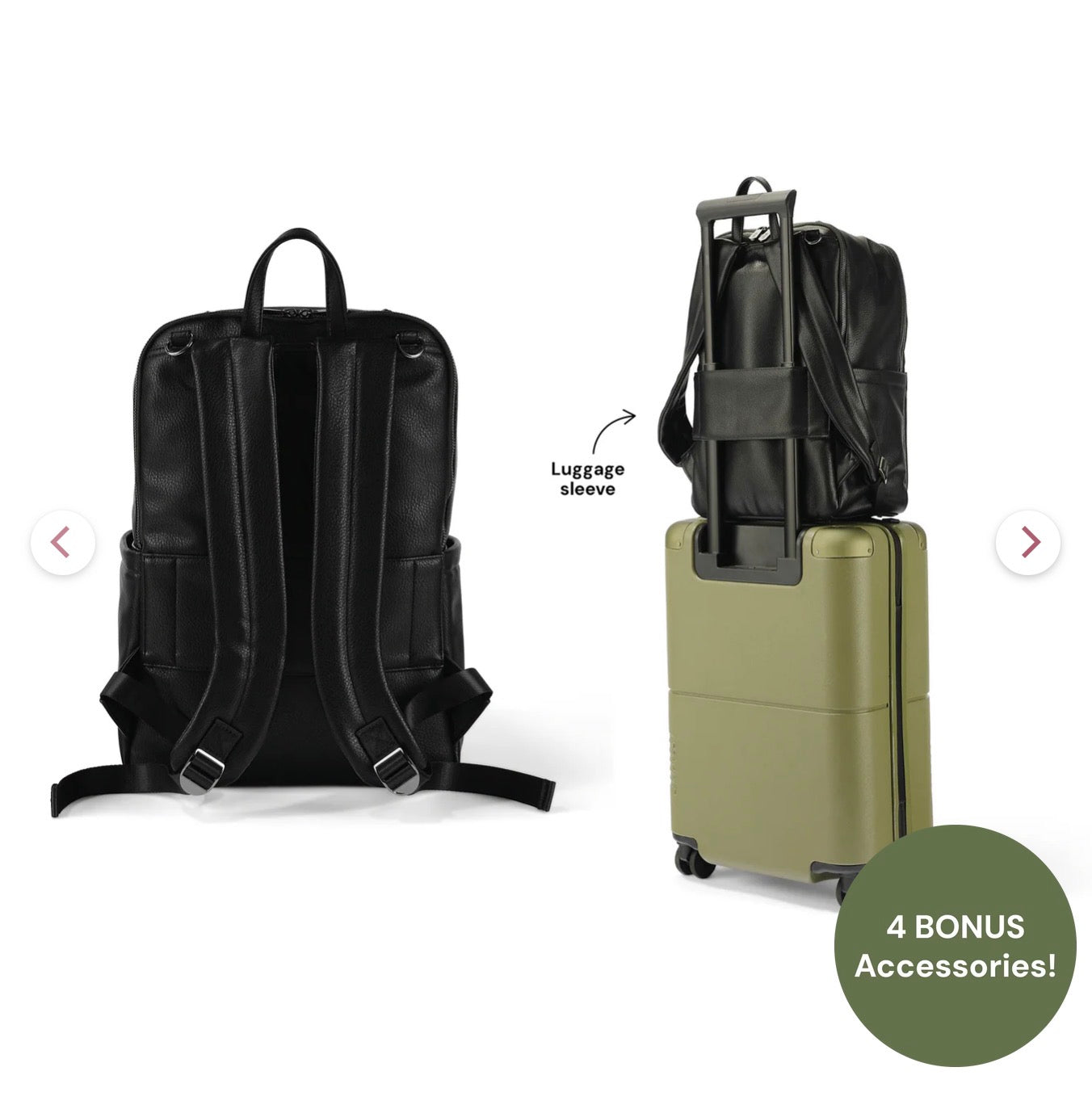 OiOi Multitasker Nappy Backpack Black Vegan Leather