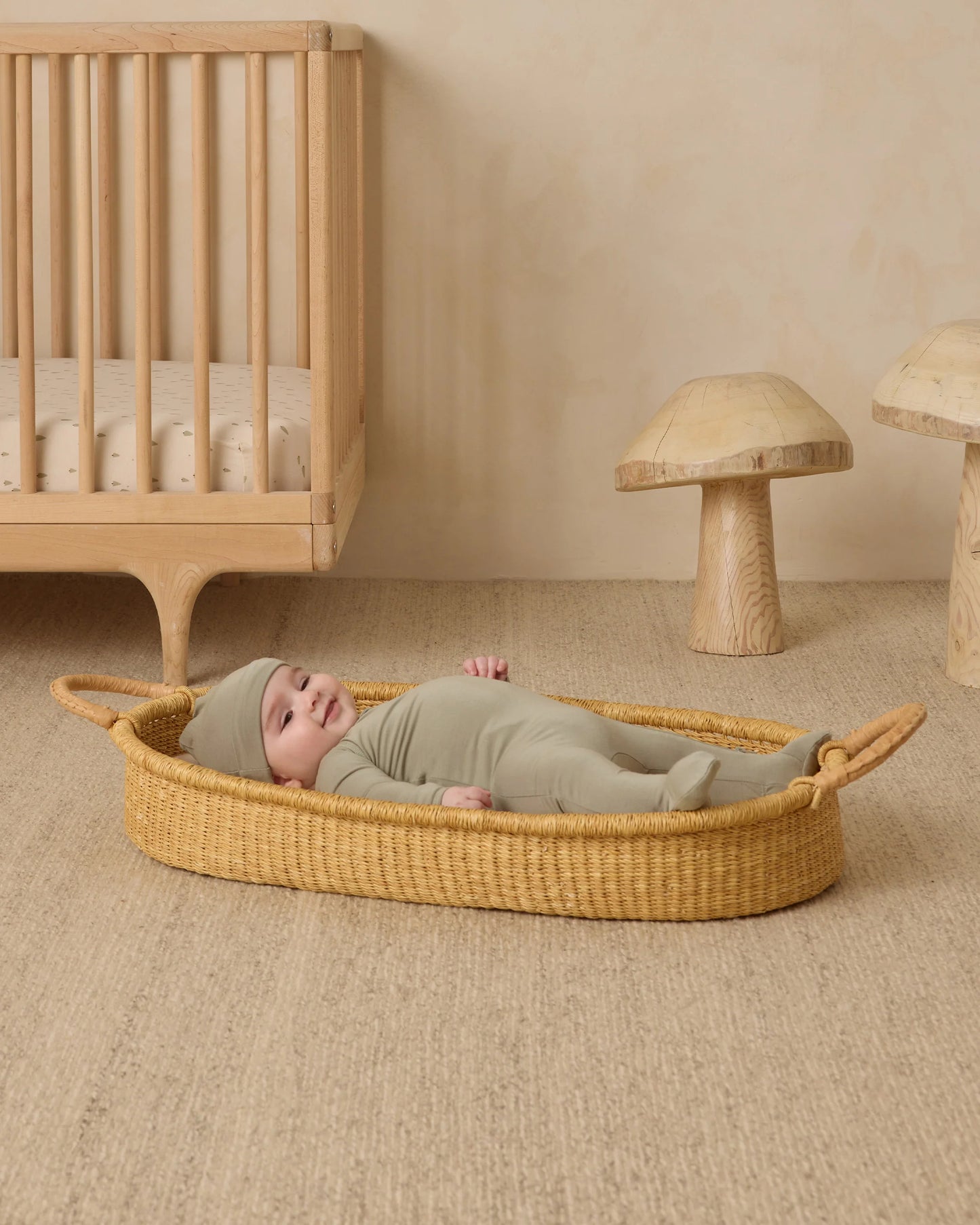 Quincy Mae Bamboo Zip Footie -  Fern