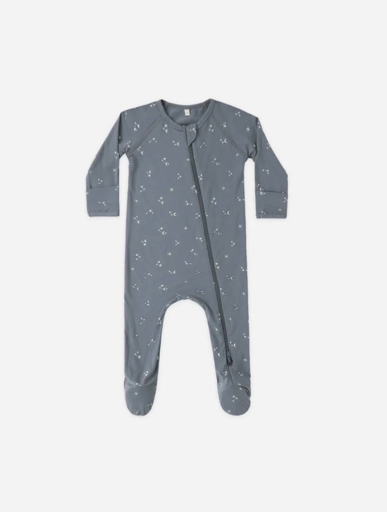 Quincy Mae Bamboo Zip Footie