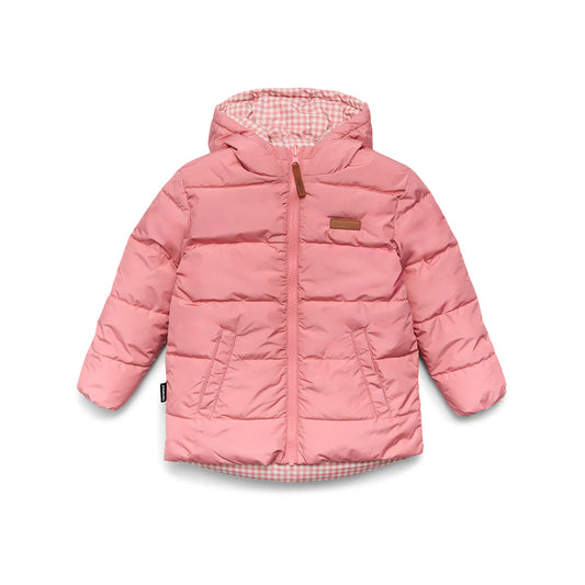 Crywolf Reversible Eco Puffer Rose Gingham
