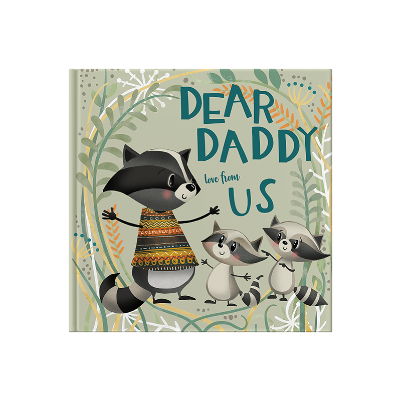 Dear Daddy love from Us Book for children to give their father.