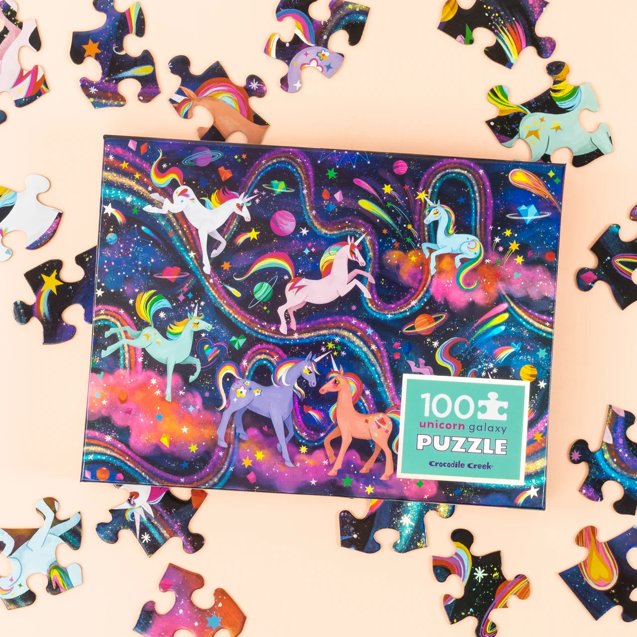 Crocodile Creek Unicorn Galaxy Puzzle 100pce