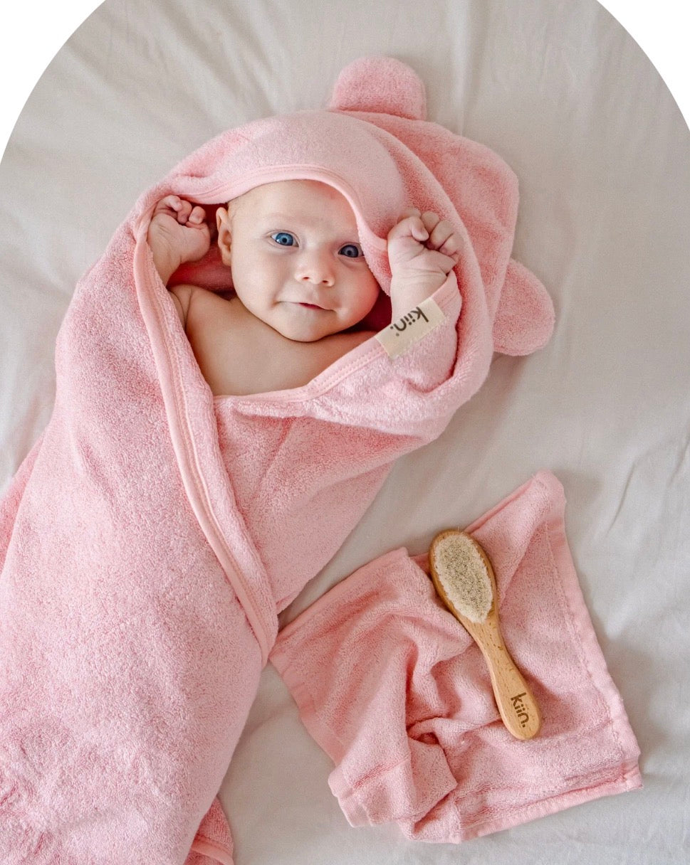 Kiin Baby Hooded Towel Peony