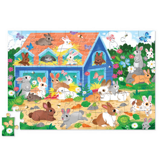 Crocodile Creek Bunny House Puzzle 50 pce