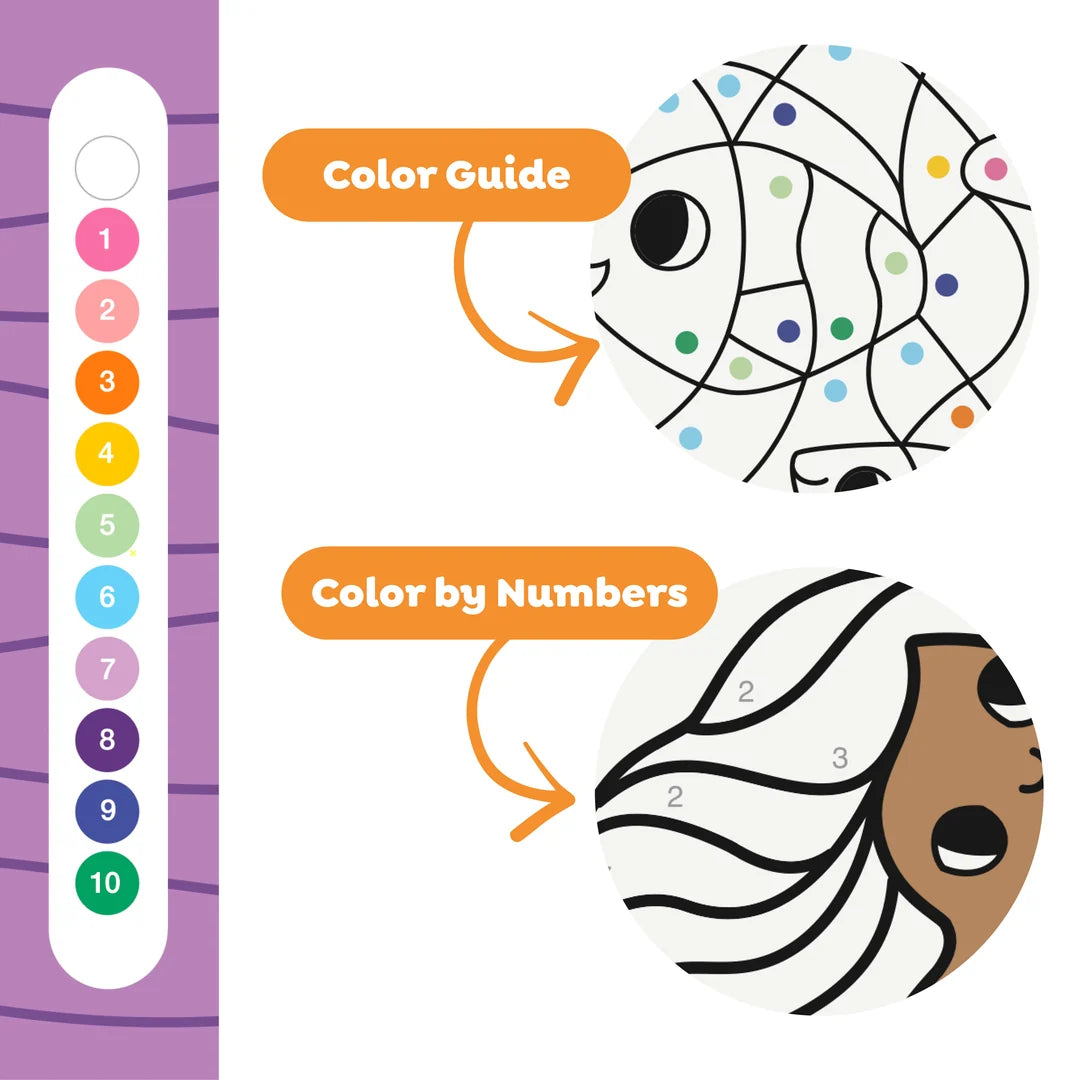 Tiger Tribe - Colouring By Numbers Set - Mermaids & Friends