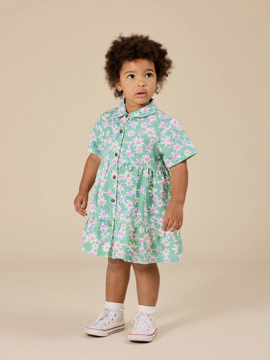 Goldie + Ace Daisy Patch Monica Dress Moss
