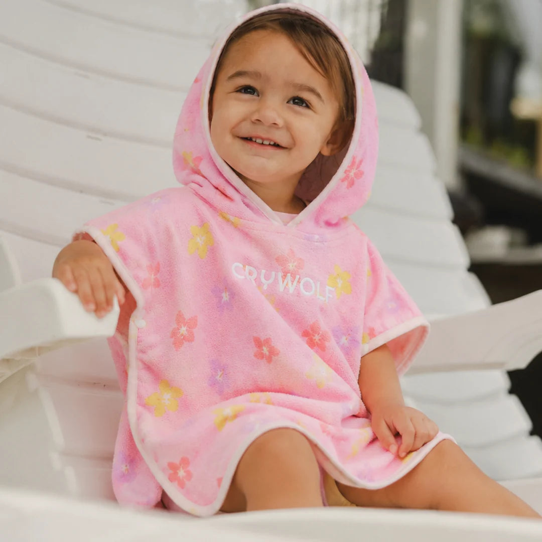 Crywolf BABY HOODED TOWEL Hibiscus Bloom