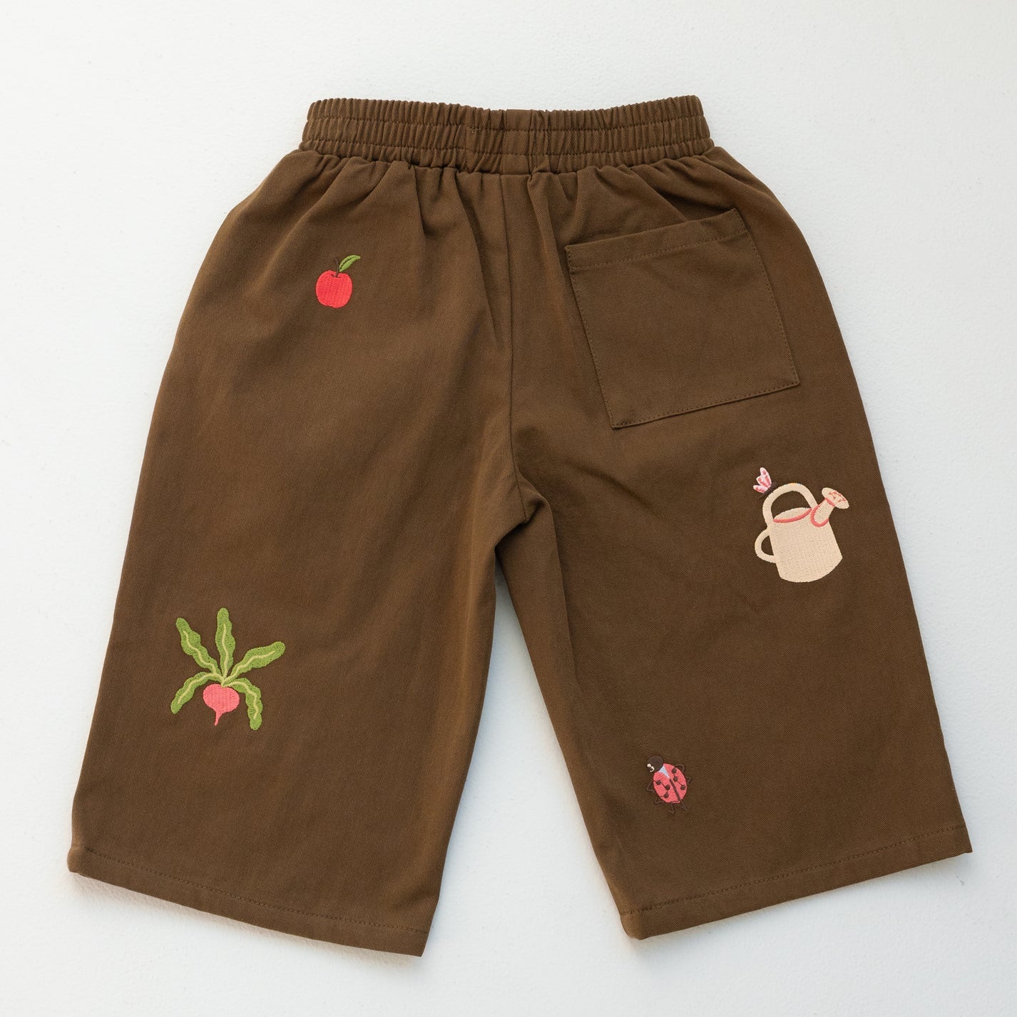BY GEE Cropped Wide Leg Cargo Pant - Chocolate