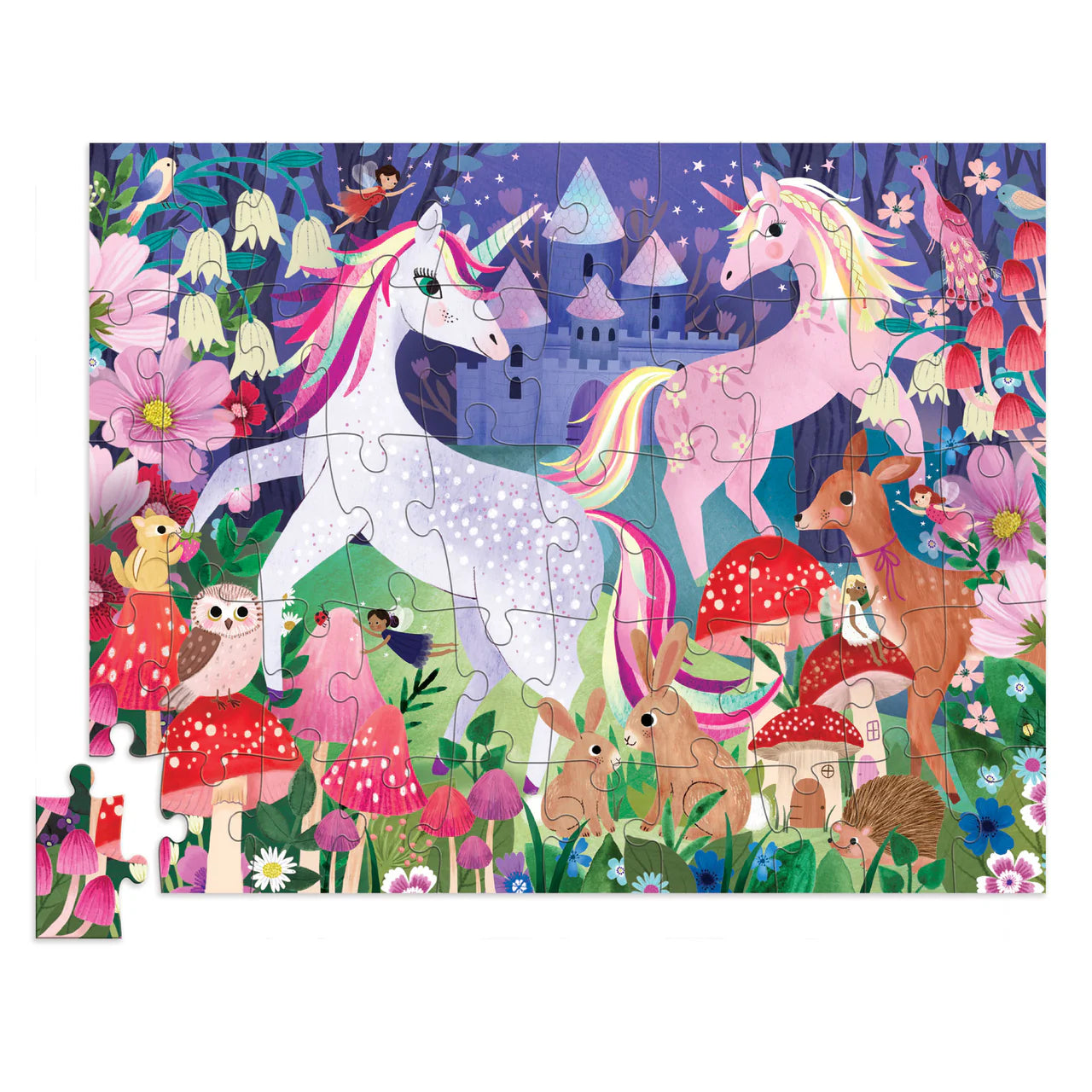 Crocodile Creek Unicorn Castle Puzzle 50 pce