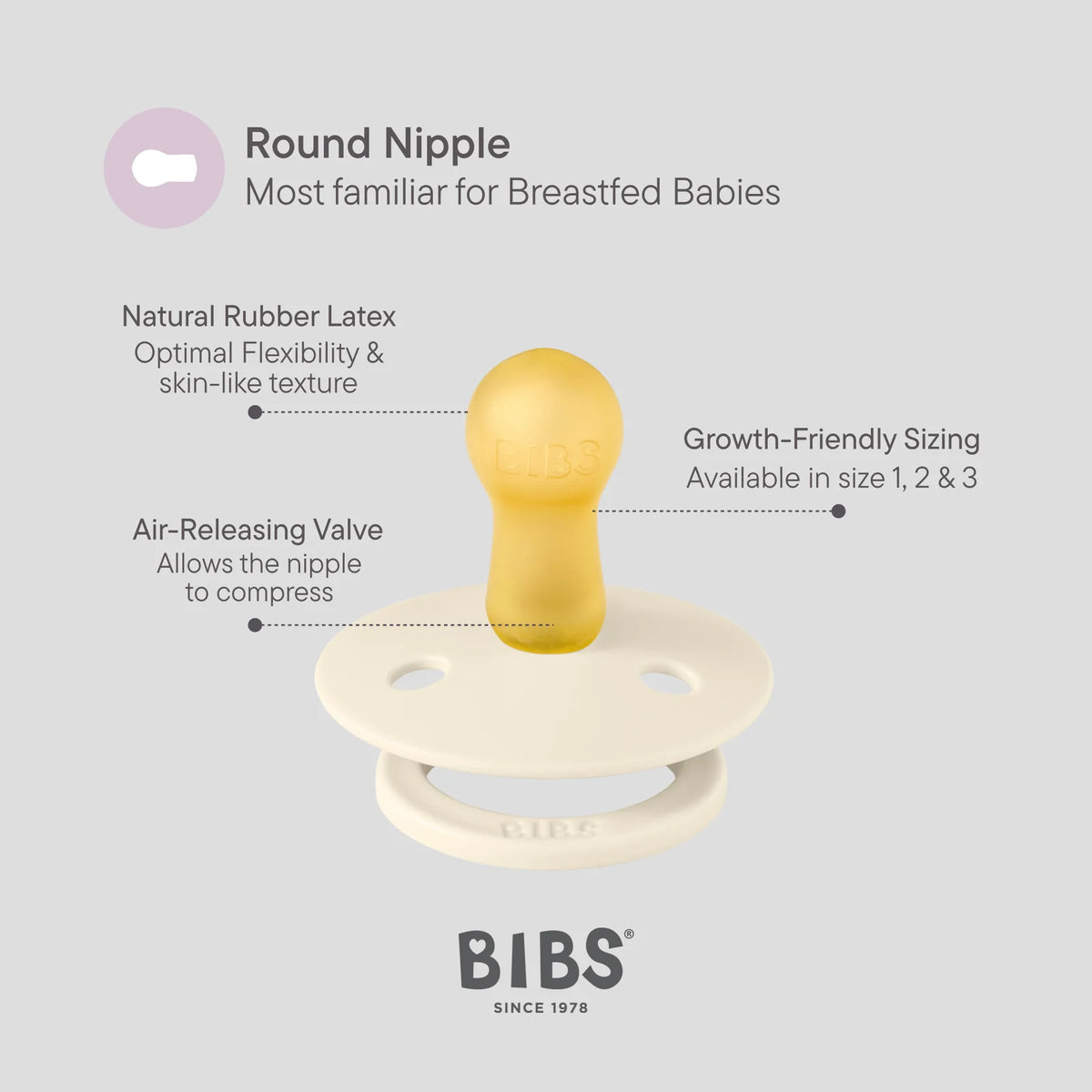 BIBS Dummies Try It Collection - Size 1 Round, Anatomical and Symmetrical