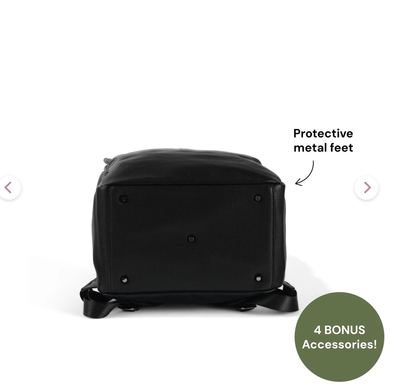 OiOi Multitasker Nappy Backpack Black Vegan Leather
