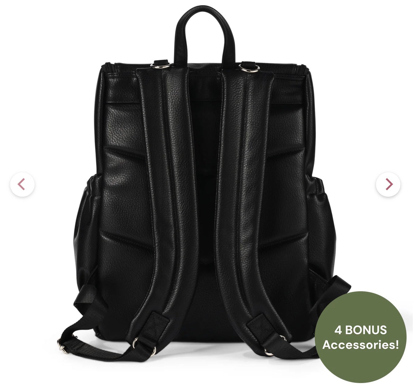 OiOi Signature Nappy Backpack Black Dimple Vegan Leather