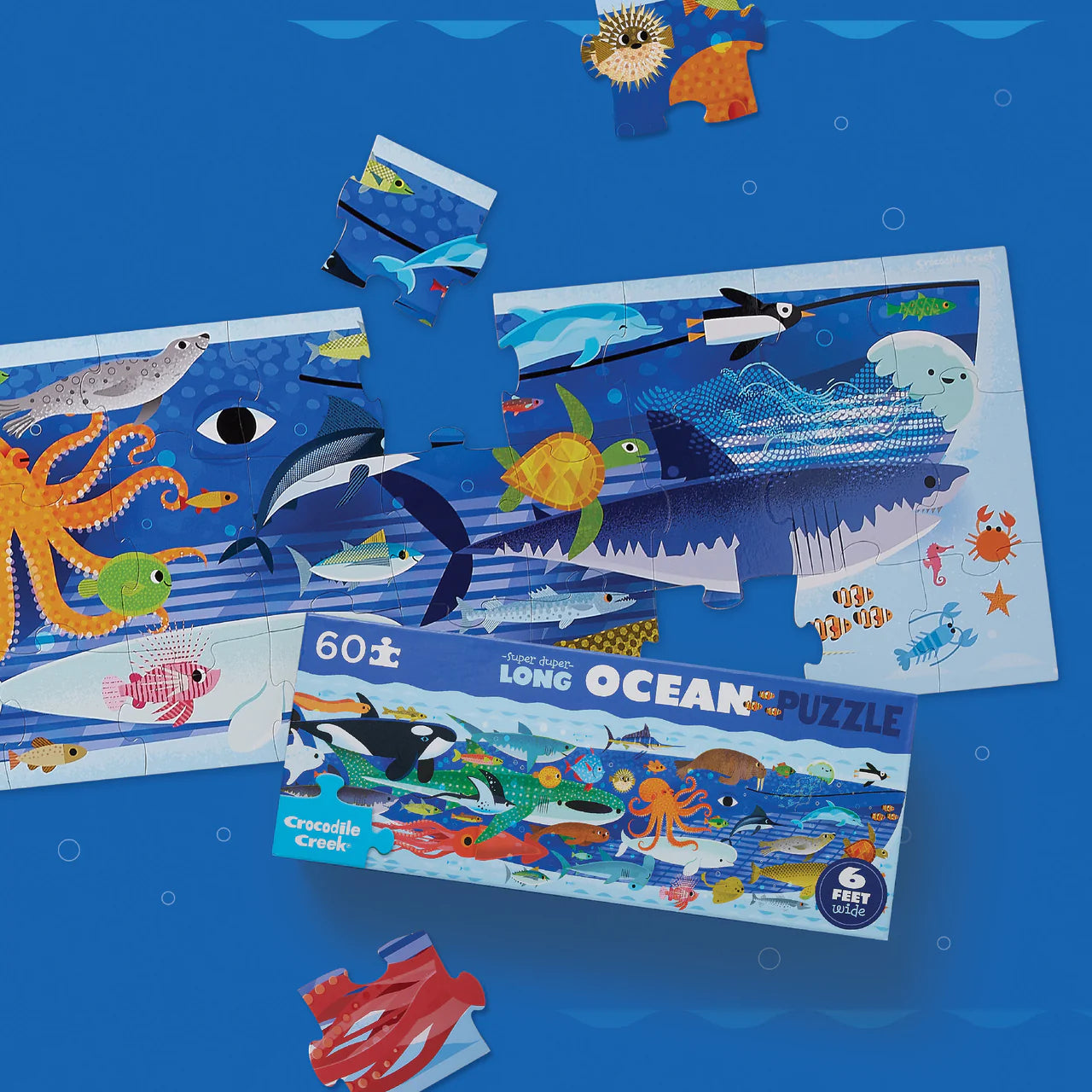 Crocodile Creek Super Duper Long Puzzle 60pce Ocean
