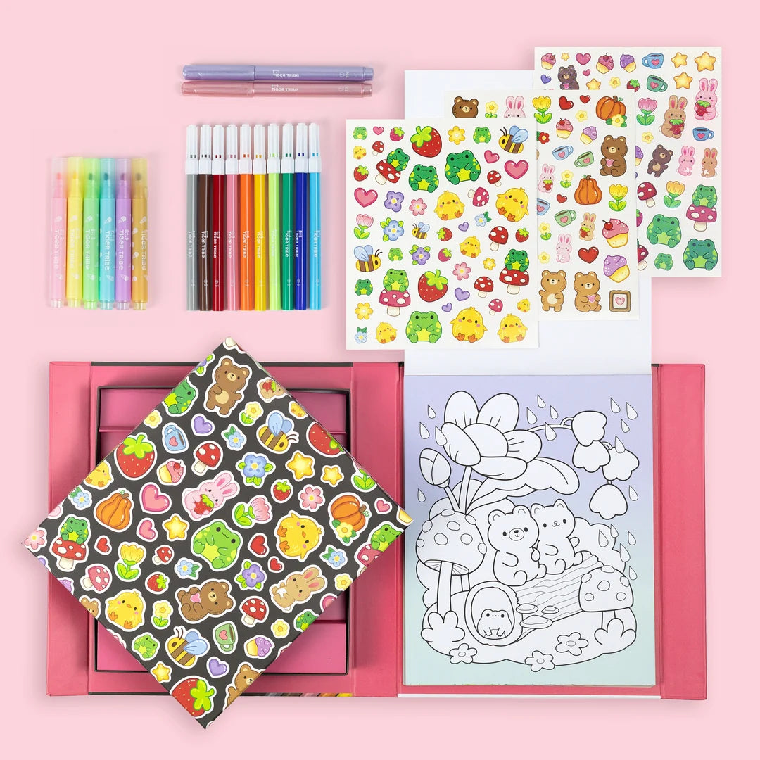 Tiger Tribe - Great Big Colouring Set - Magical Mini Worlds