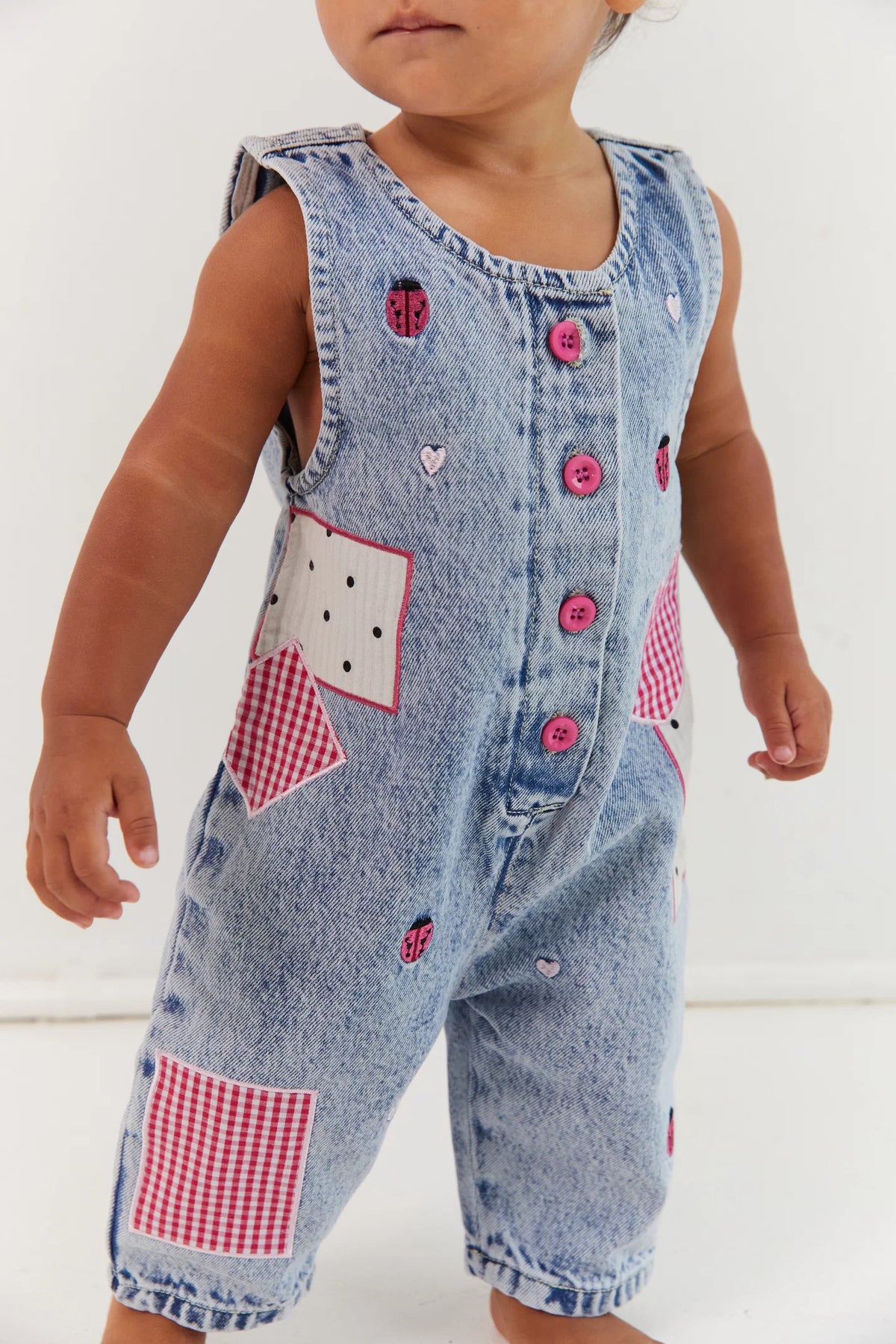 Wear JUNI JNR Charlie Overalls - Love Bug