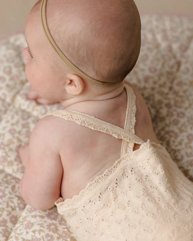 Quincy Mae Romper Annie Knit Ecru