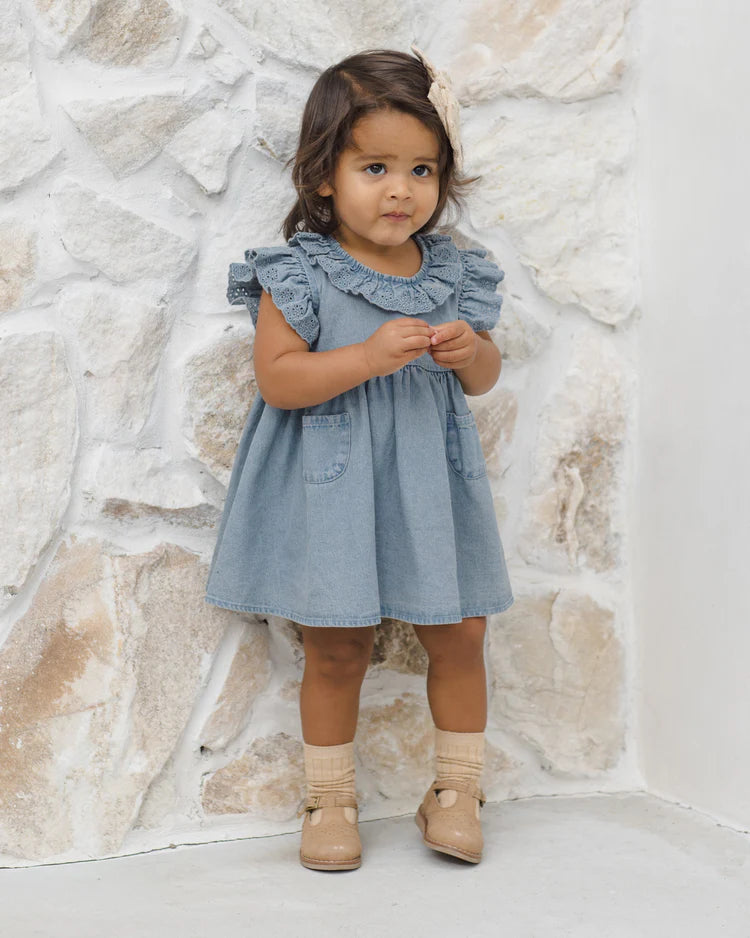 Quincy Mae Dress Sophie Light Denim