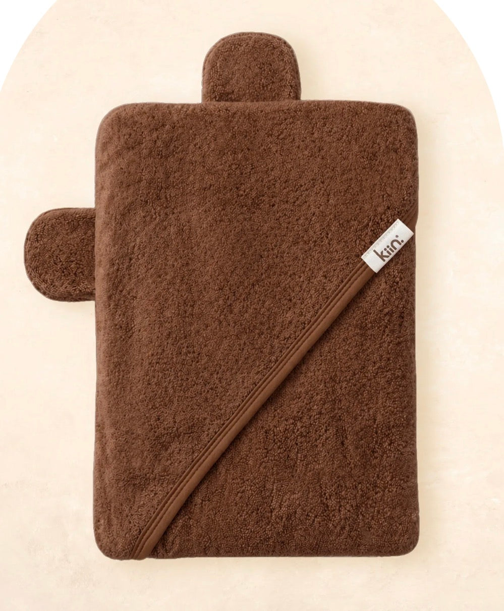 Kiin Baby Hooded Towel Chocolate
