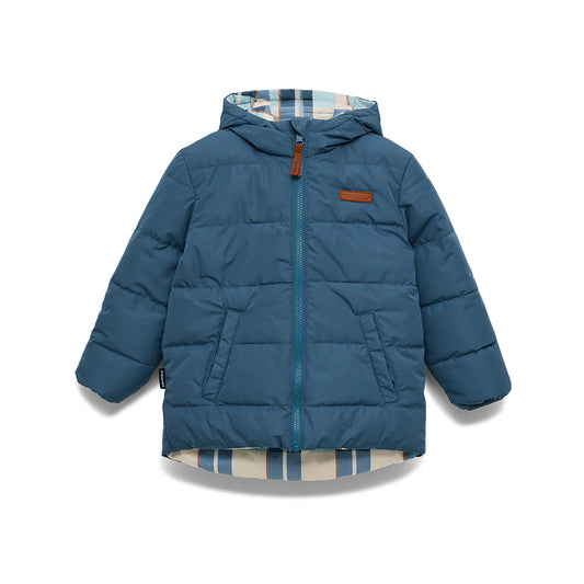 Crywolf Reversible Eco Puffer Blue Plaid