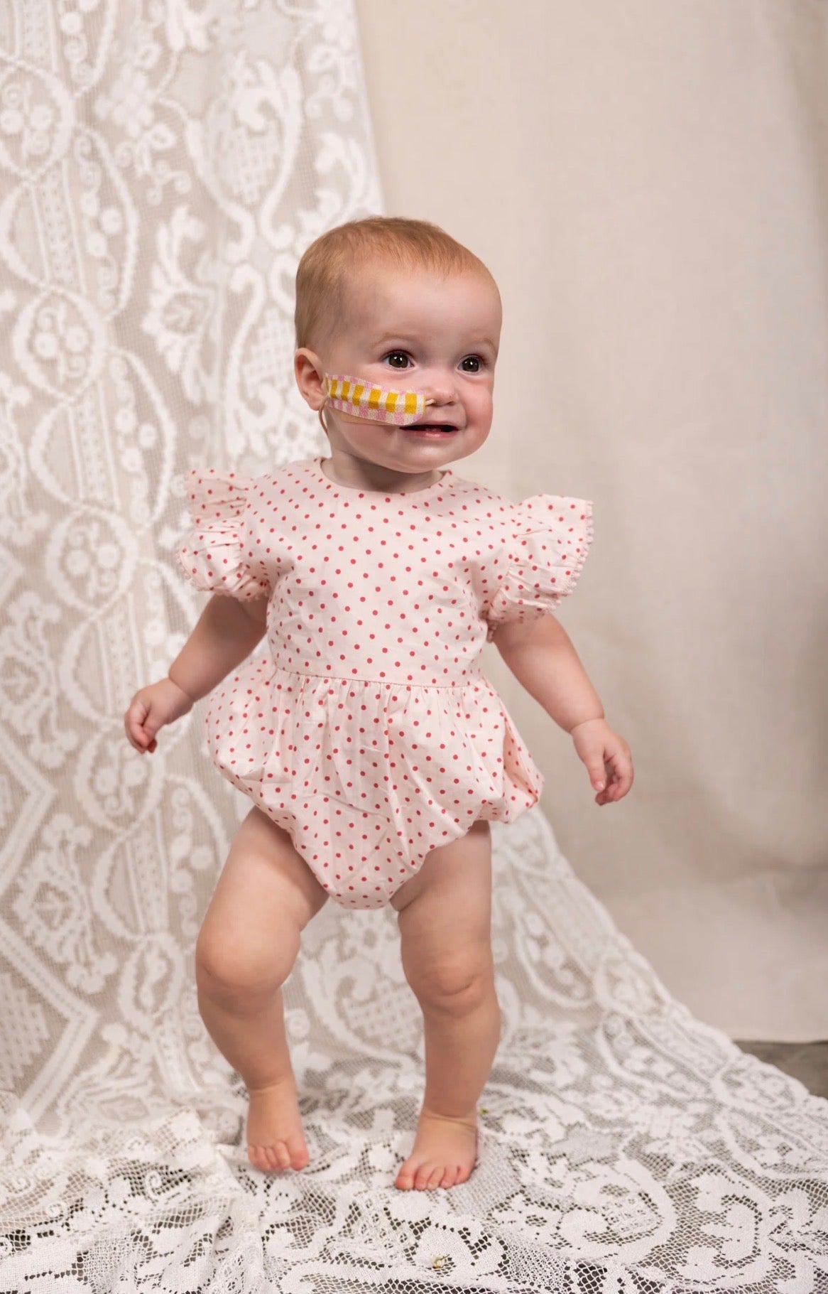 ALEX&ANT Love Playsuit Polka Dot Pink/Red