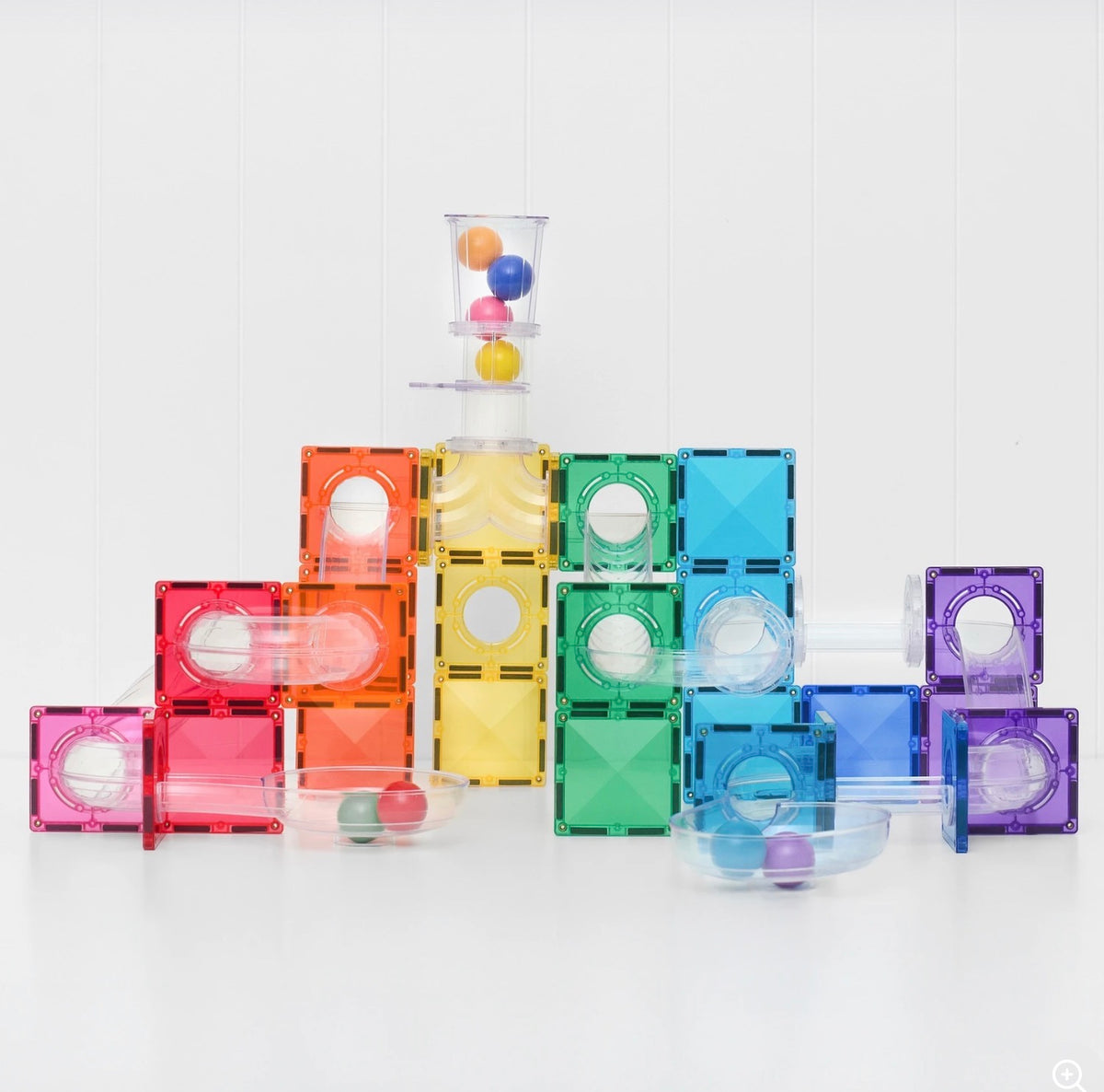 Connetix Magnetic Tiles Ball Run Bright Pack 114 pc - Stock arriving this week dm Nadene