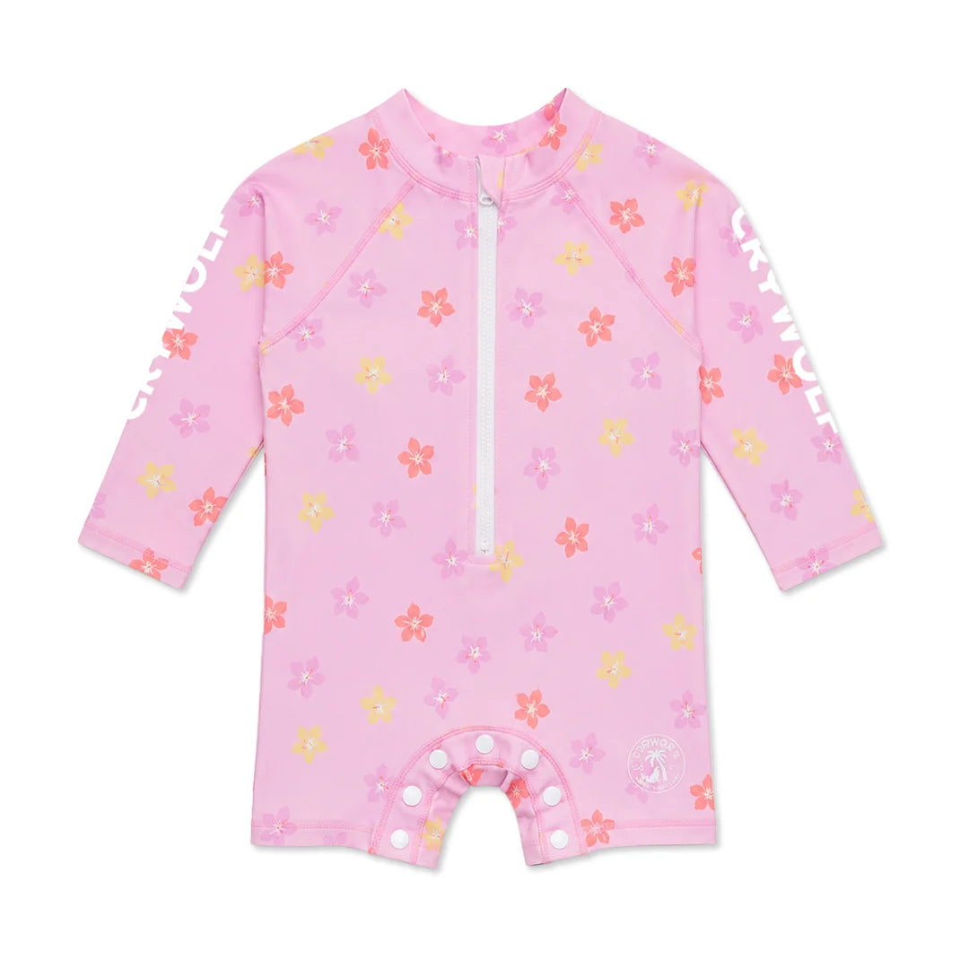 Crywolf Swimwear BABY RASH SUIT Hibiscus Bloom