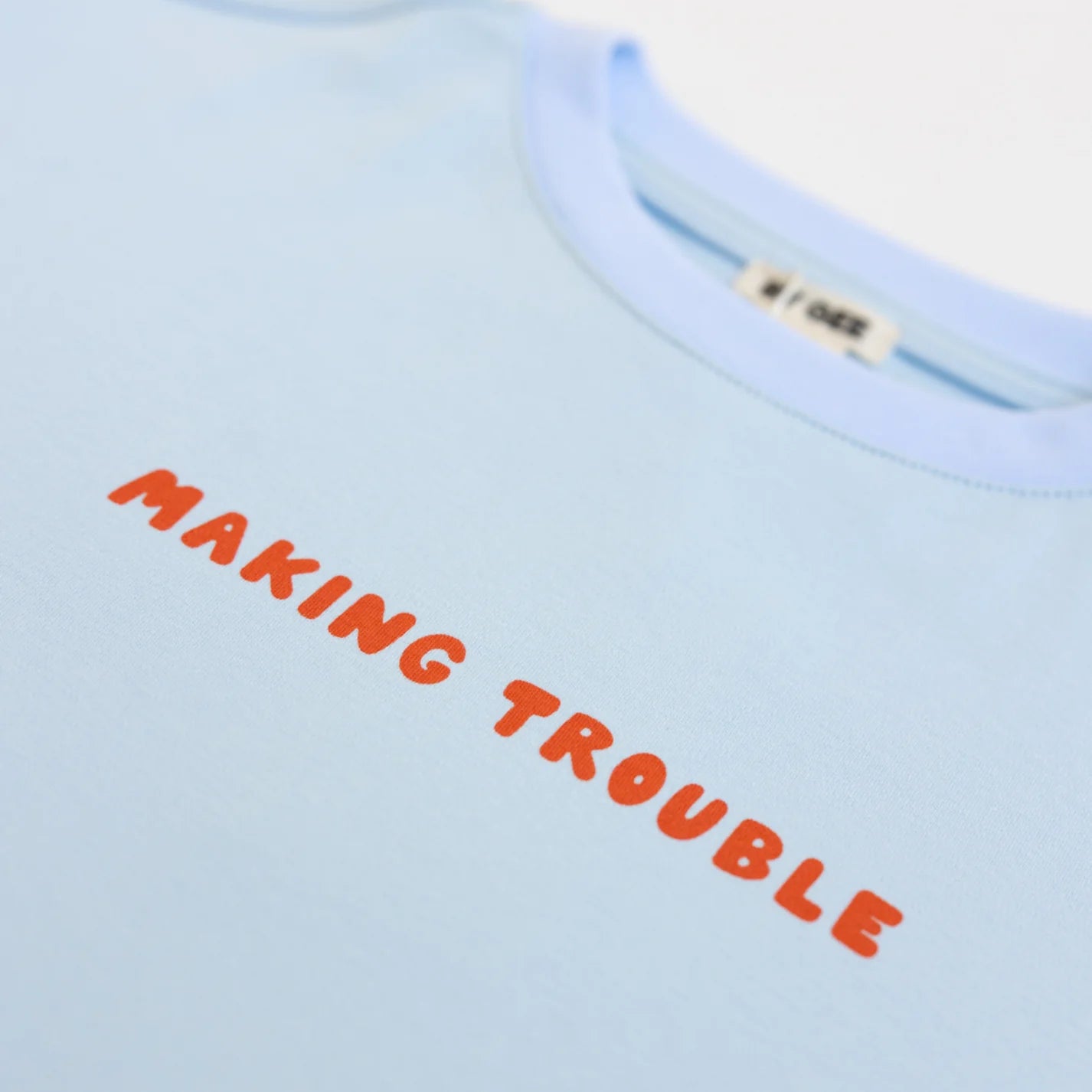 BY GEE Cows Come Home Boxy Tee - Sky Blue