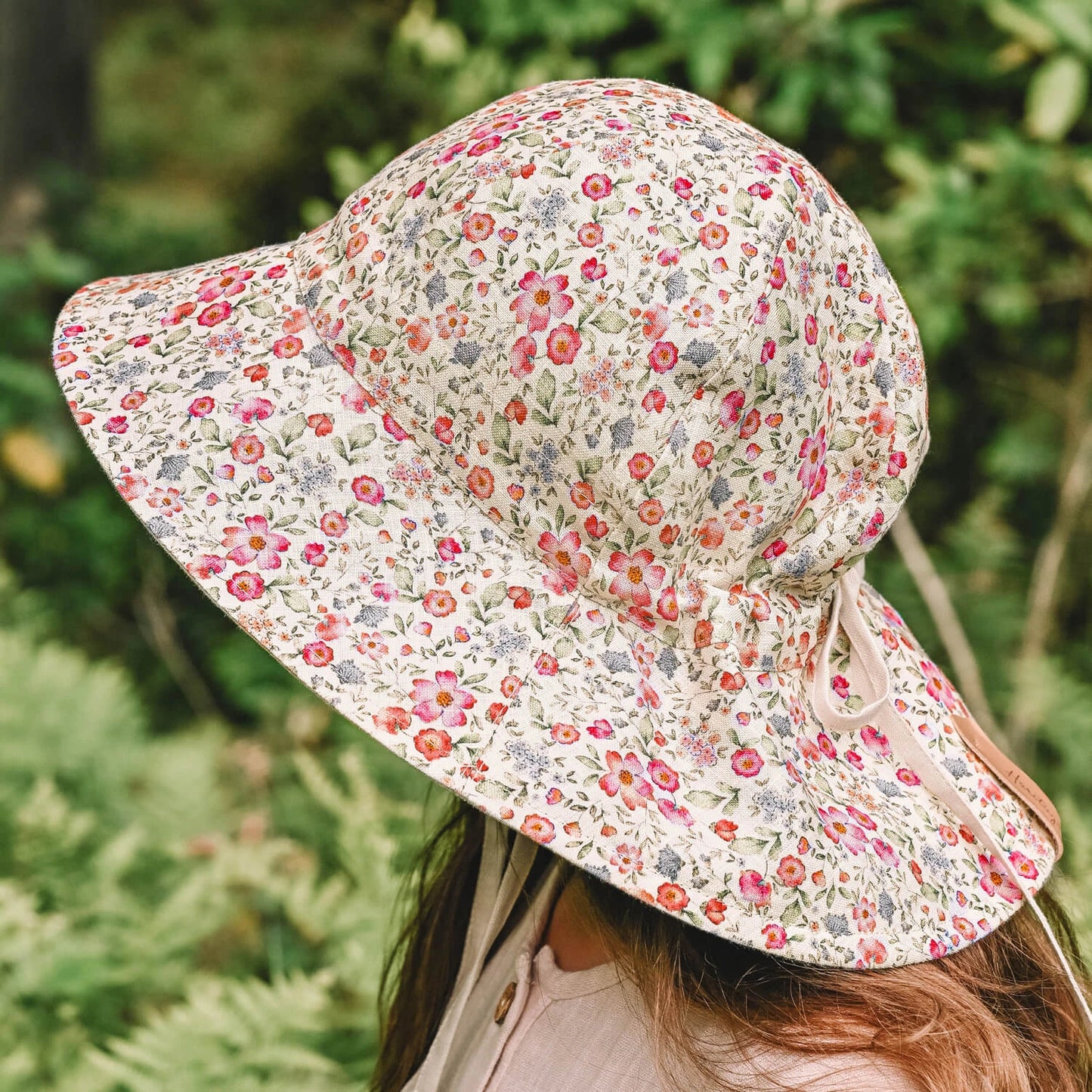 Bedhead hats 'Wanderer' Panelled Bucket Sun Hat Francesca -   100% LINEN, REVERSIBLE & UPF50+ EXCELLENT PROTECTION