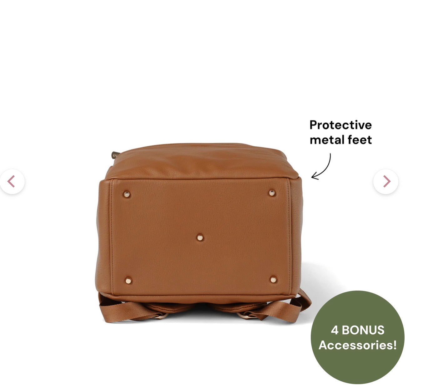 OiOi Multitasker Nappy Backpack Chestnut Vegan Leather