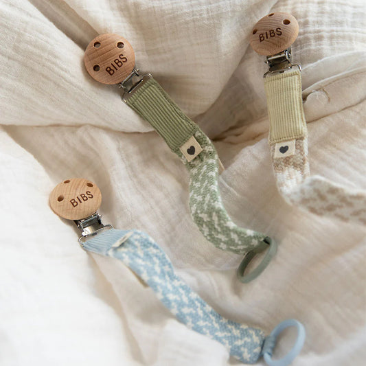 BIBS Pacifier Clip Assorted