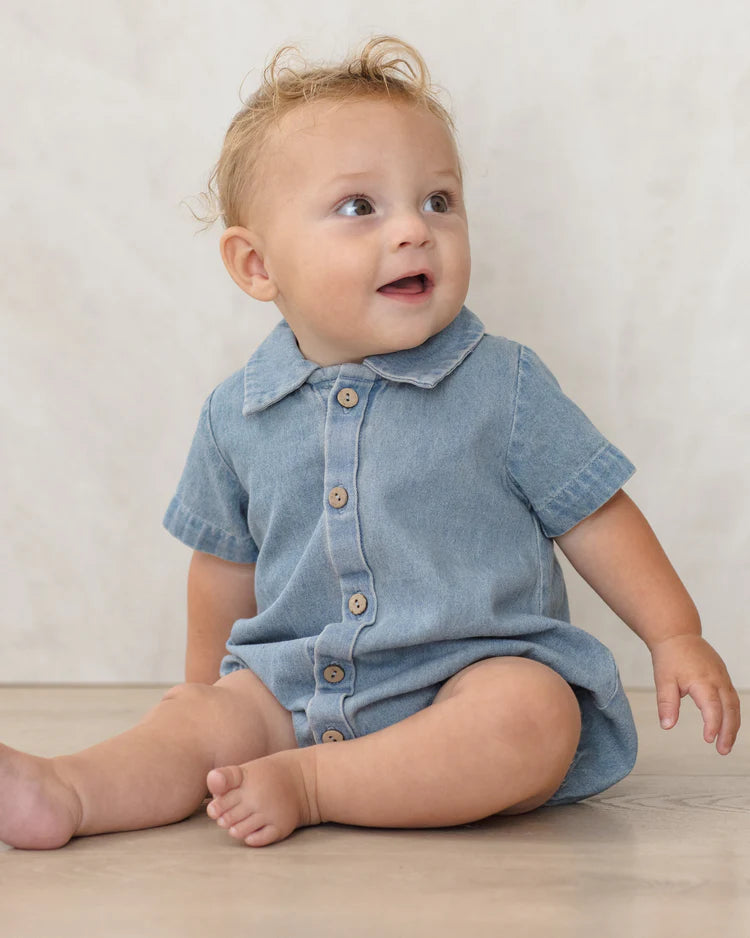 Quincy Mae Romper Matteo Light Denim