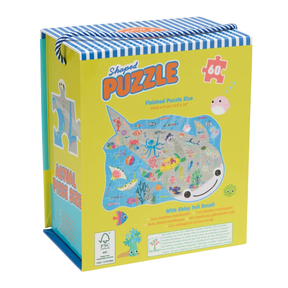 Floss & Rock 60 pc Shaped Jigsaw Puzzle - Ocean
