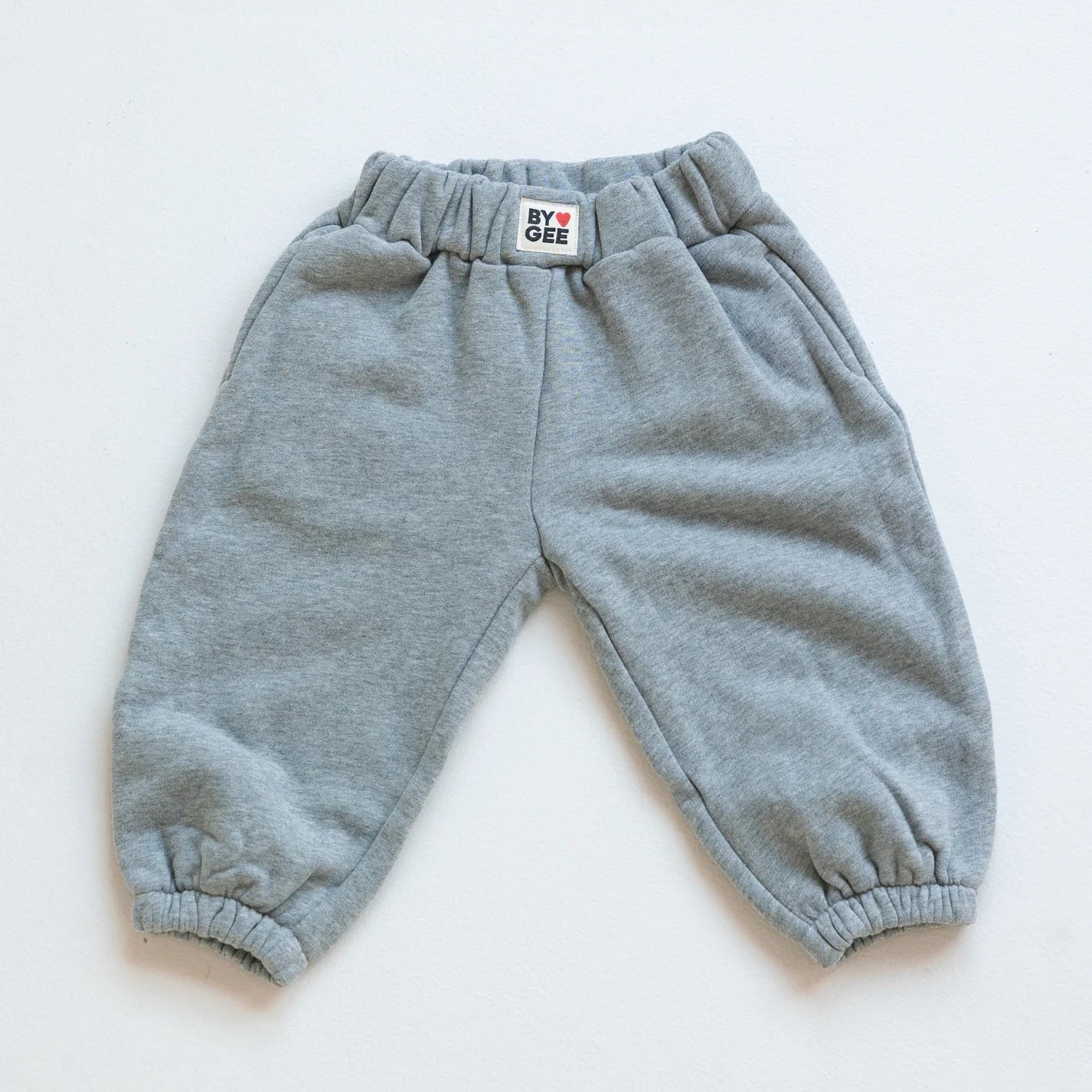 BY GEE Cotton Wide Leg Sweatpant - Grey Marle