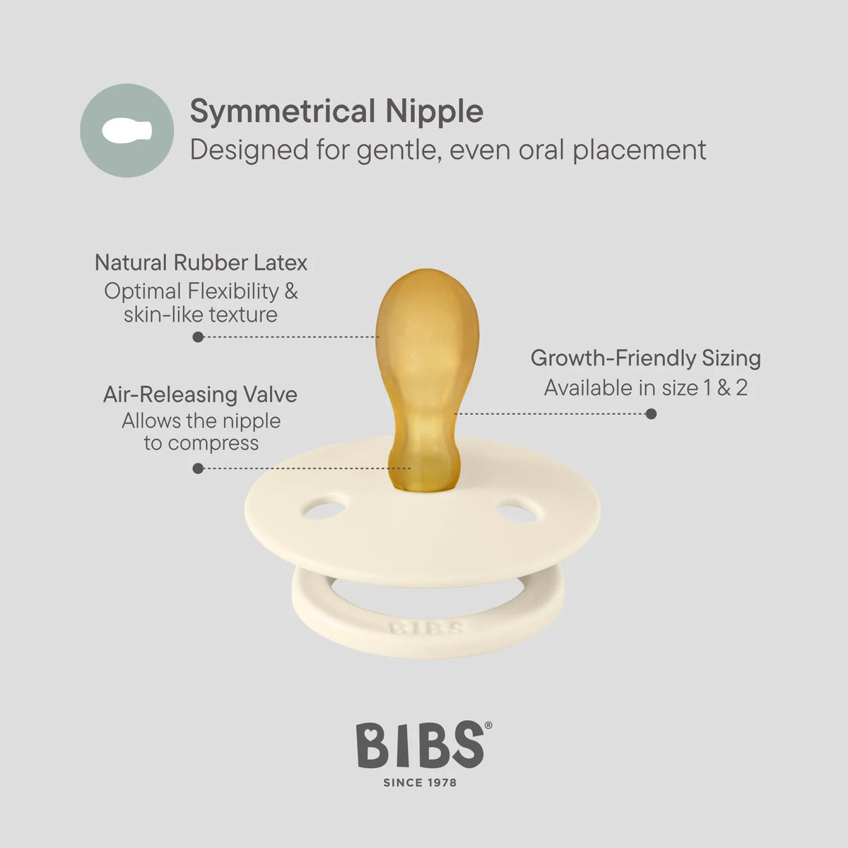 BIBS Dummies Try It Collection - Size 1 Round, Anatomical and Symmetrical