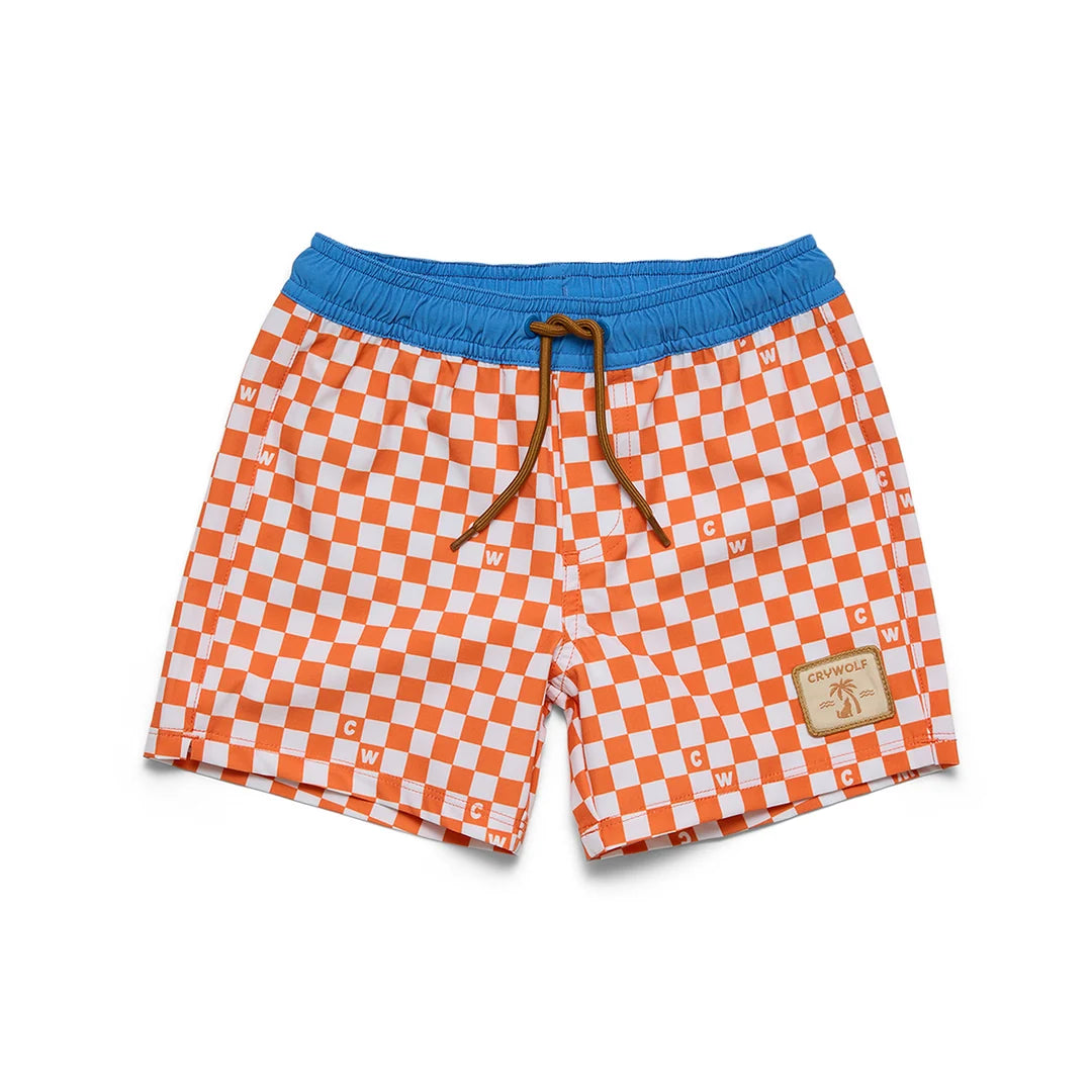Crywolf Swimwear BOARD SHORT Sunset Check