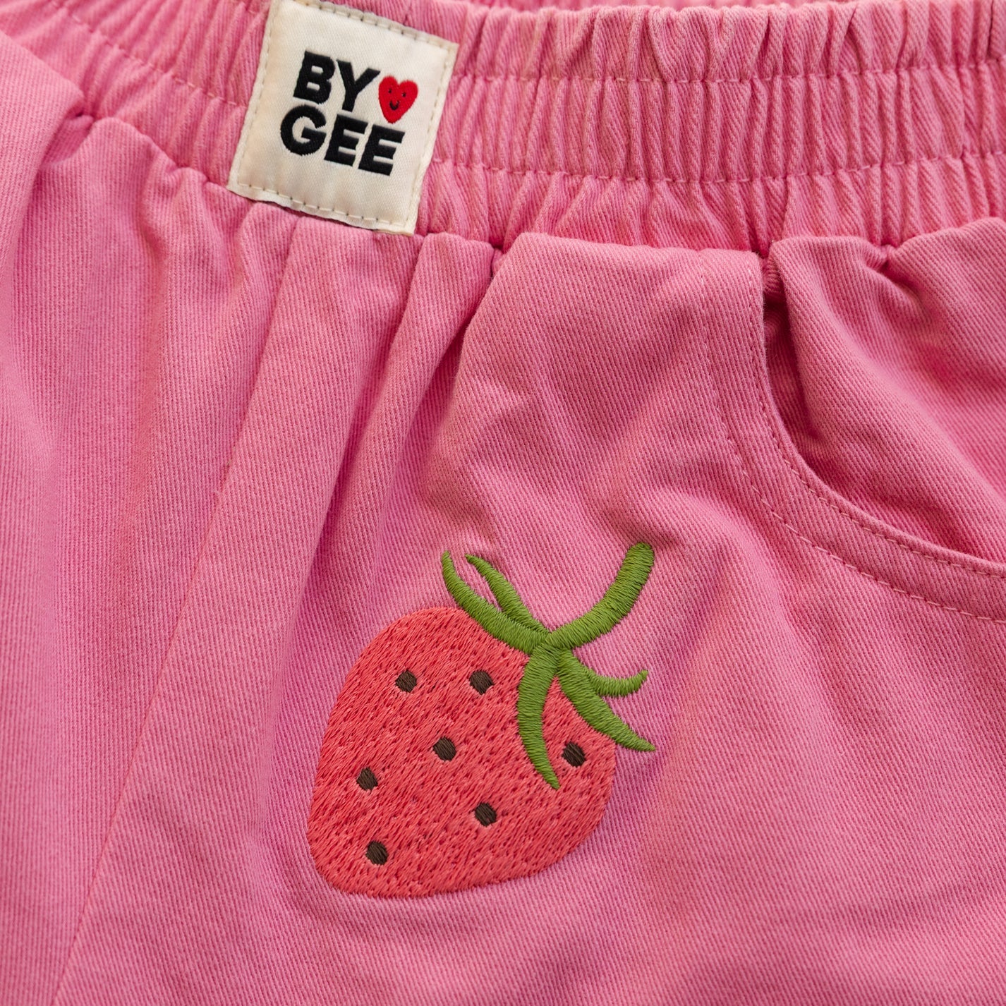 BY GEE Cropped Wide Leg Cargo Pant - Peony